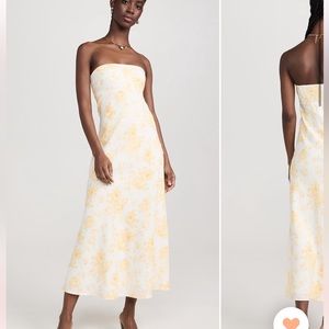 Wayf strapless midi dress